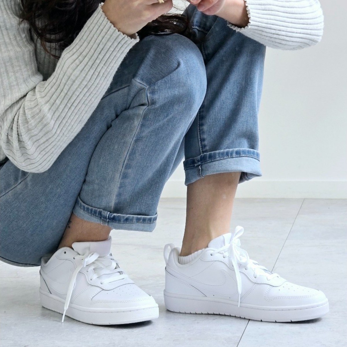 나이키 코트버로우2 올화이트 남여공용 깔끔한 데일리 운동화 얼룩지우개 증정 69,000원