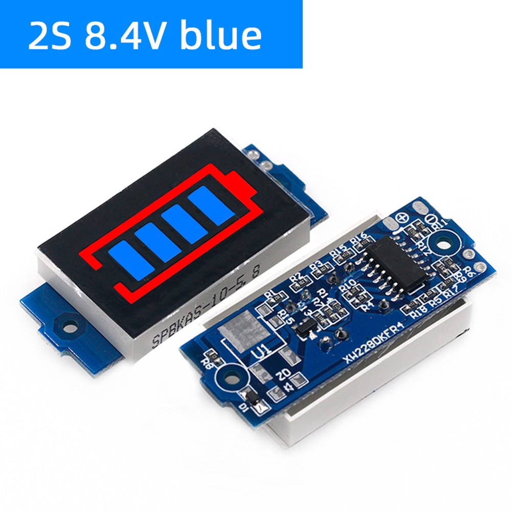1S 2S 3S 4s 단일 7V 배터리 용량 표시기 모듈 2V 파란색 디스플레이 전기 자동차 전원 테스터 이온 7,000원
