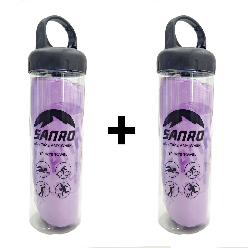 습식 스포츠 타올 대형 L사이즈 수영 등산 땀타올 1+1, 1세트, 퍼플+퍼플, 현재가 12,800원