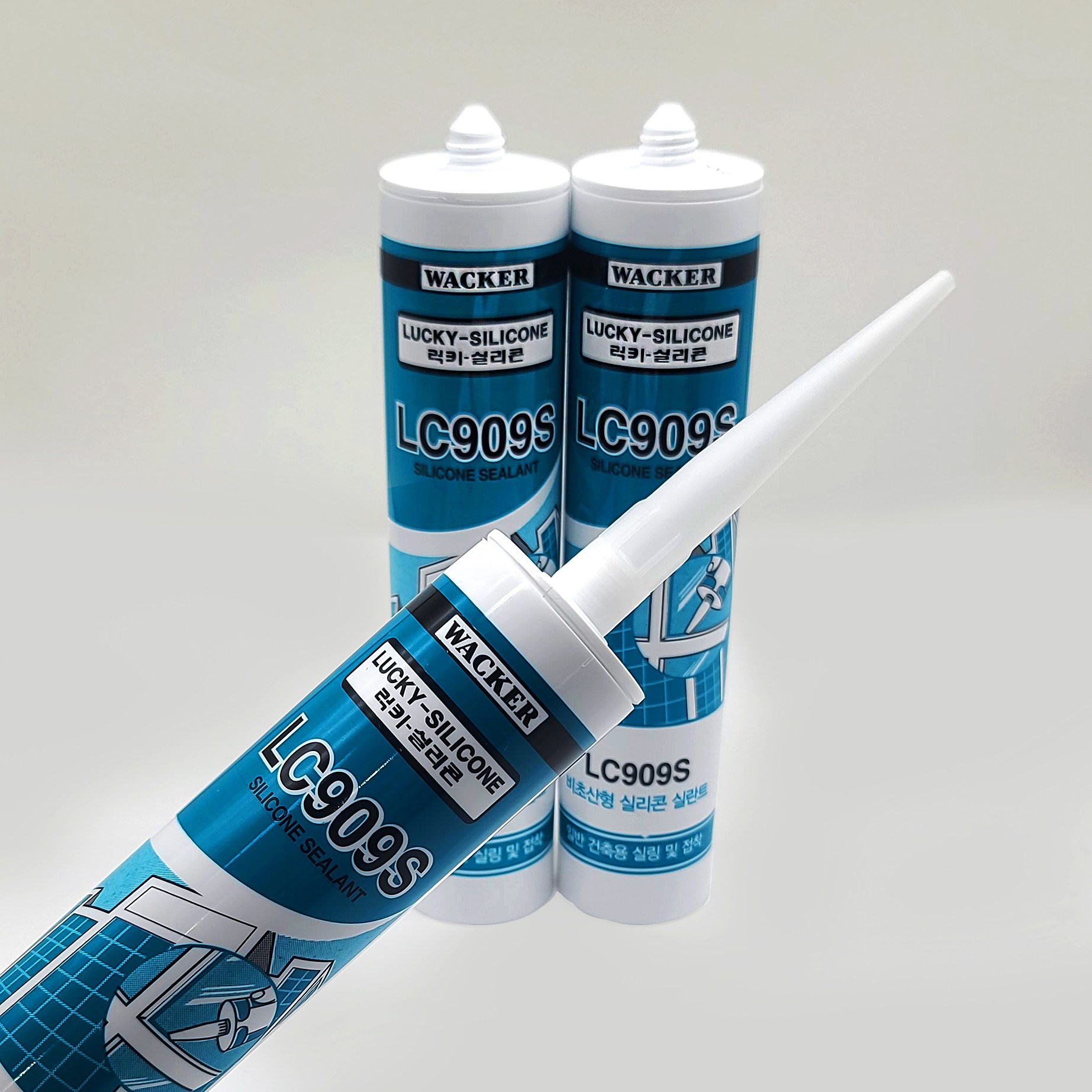 바커 무초산실리콘 럭키 비초산 실리콘 LC909S, 1개 3,000원