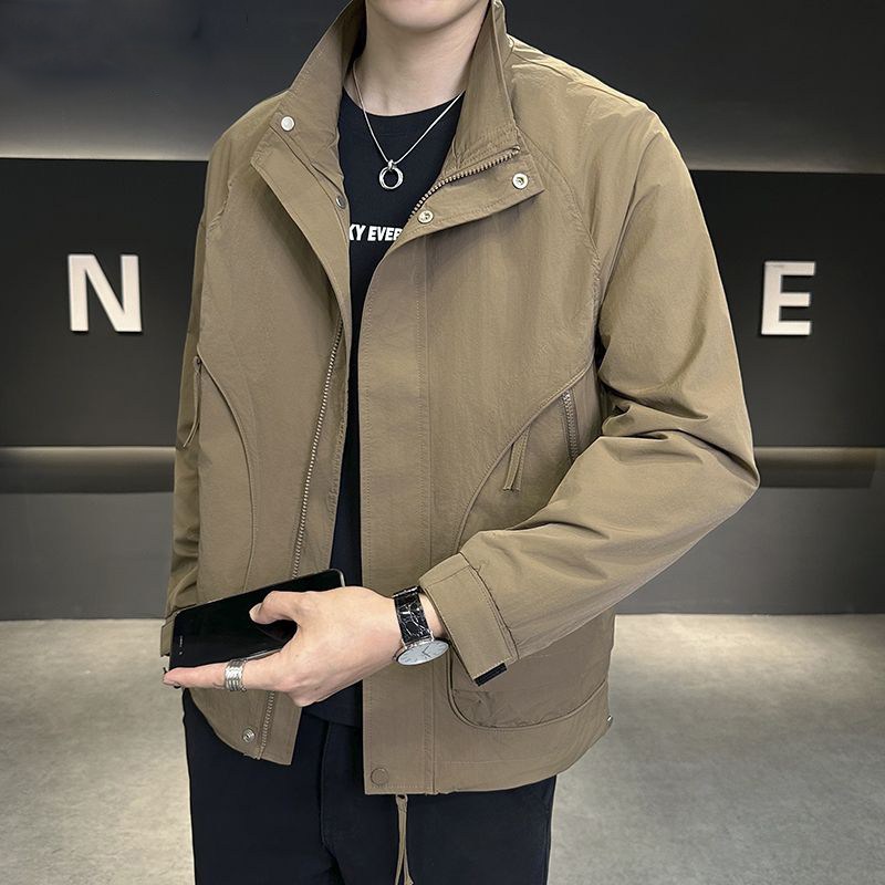 캐주얼 남성용 재킷 빅사이즈 숏 트렌치코트 봄 가을 슬림핏 남자  항공점퍼 하이넥 간절기 남성 자켓 CJJ 47,310원