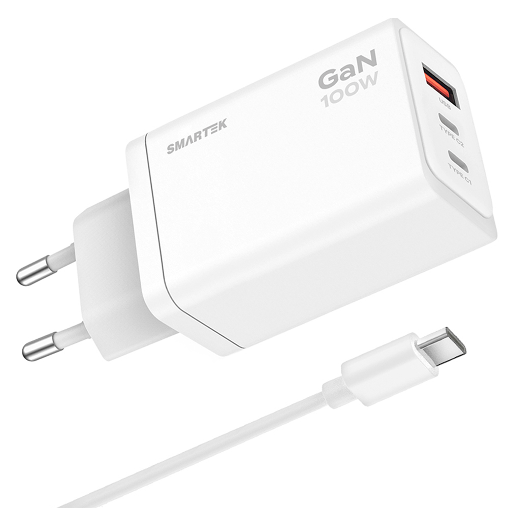 스마텍 PD PPS 초고속 충전 100W 3포트 Gan 충전기 STQC-GAN100 + C to C 케이블 세트 42,880원