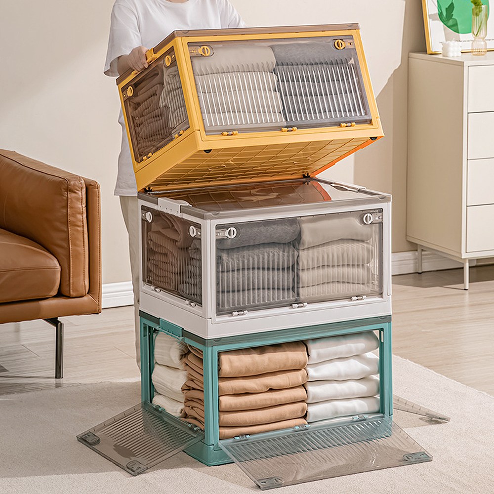 아델라이프 5면 오픈형 접이식 폴딩 투명 플라스틱 리빙박스 27,900원