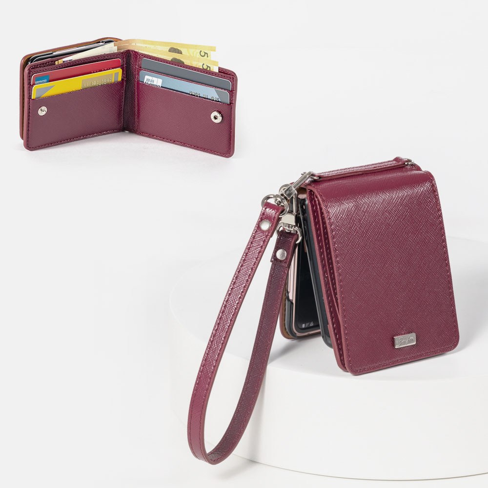 본아띠 갤럭시 Z플립4 메티스 에나멜 펄 사피아노 지폐 카드6장 수납 지갑형 천연소가죽 케이스 64,800원