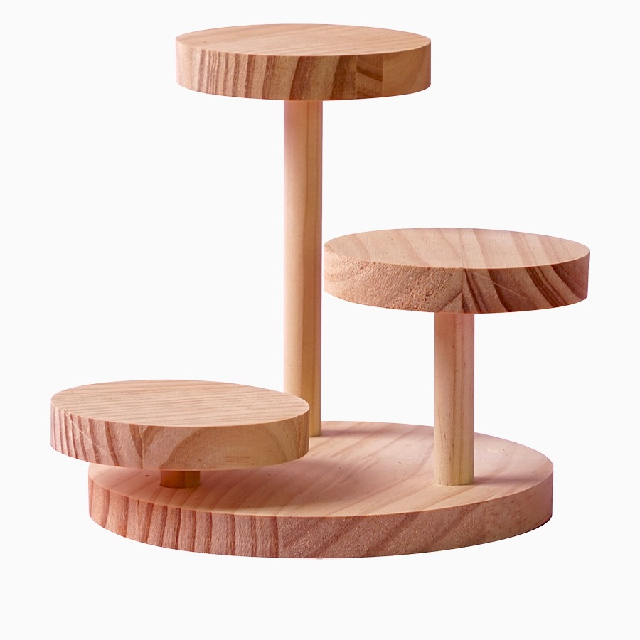 morningscent 인테리어 장식 간편한 소품 전시 받침대 계단식 원목 스툴 14,700원