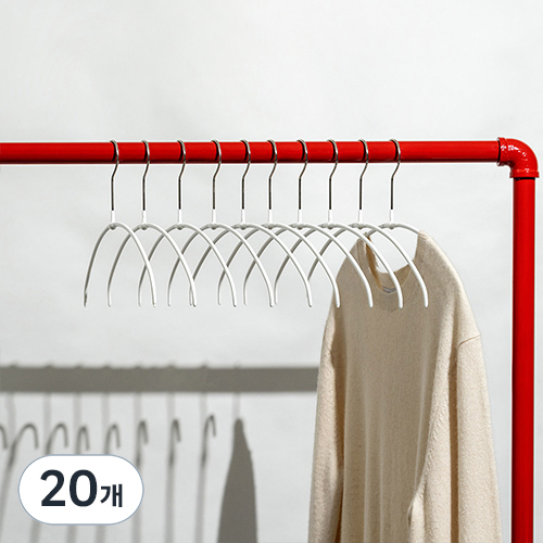 마와 논슬립 옷걸이 이코노믹라이트 36PT 라운드, 화이트, 20개 70,000원