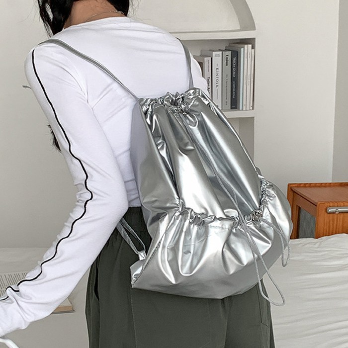 MIROSE 스타일리시한 경량 스트링 숄더 백팩 배낭 복조리 캐주얼 백팩+키링 26,800원