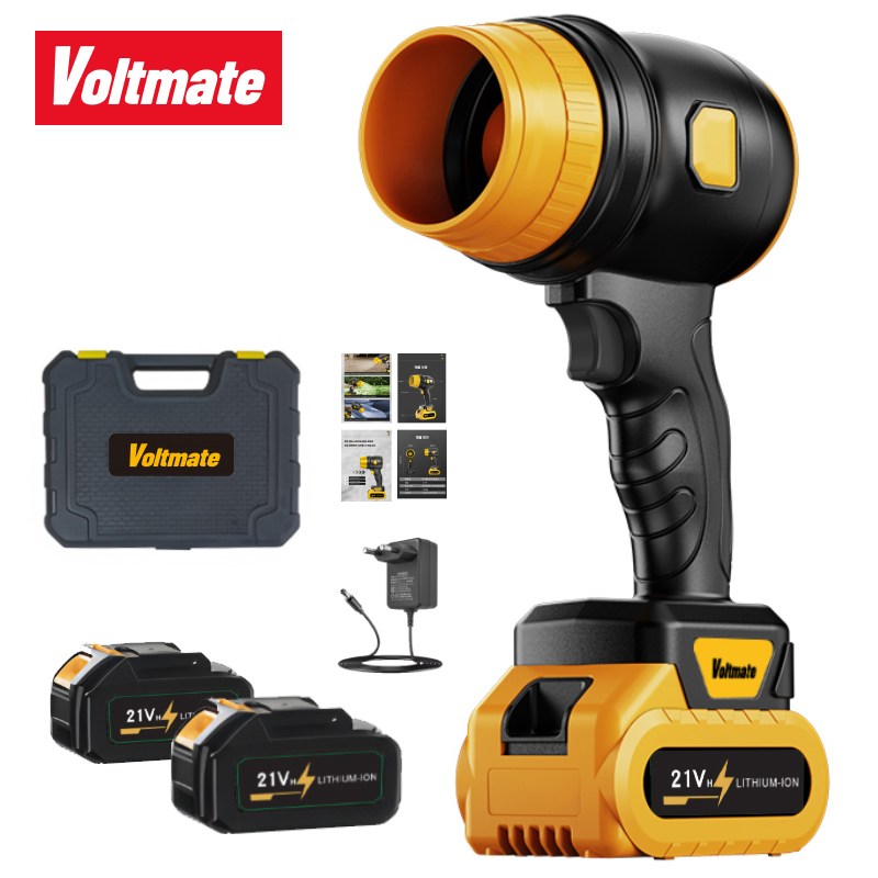 [국내발송] VoltMate 한국현지브랜드 충전식 무선 미니 터보 송풍기 초강력 풍압 터보팬 다목적 아웃도어 송풍기 낙엽청소기 청소기 제설기 21V 4000mAh 듀얼 배터리 세트, 1세트 93,850원