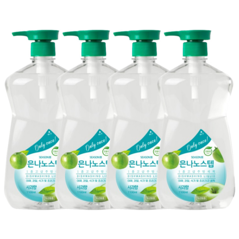 은나노스텝 시즌3 주방세제 1100ml x 4 (사과향), 현재가 29,900원