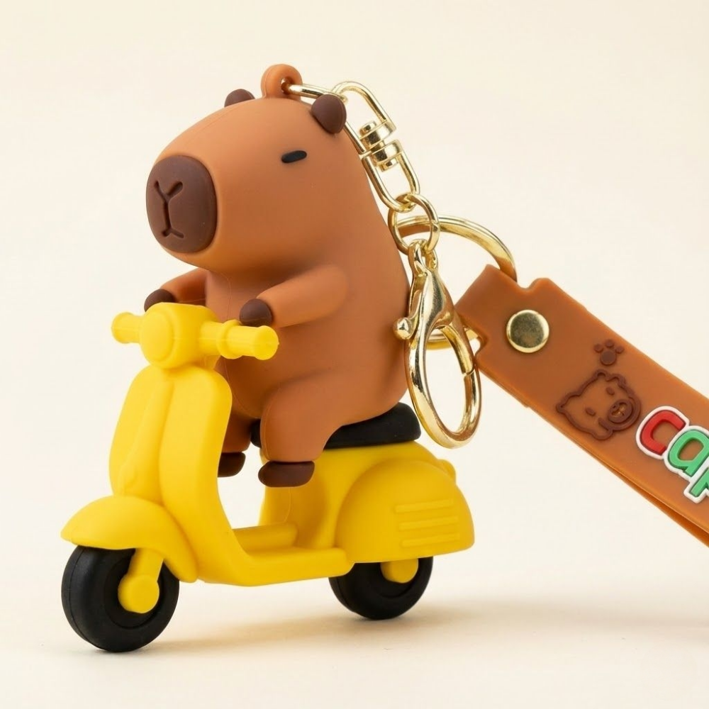 카피바라 키링 8종 캐릭터 인형 열쇠고리 가방 에어팟 차키 고리, 1개, 씽씽이 12,900원