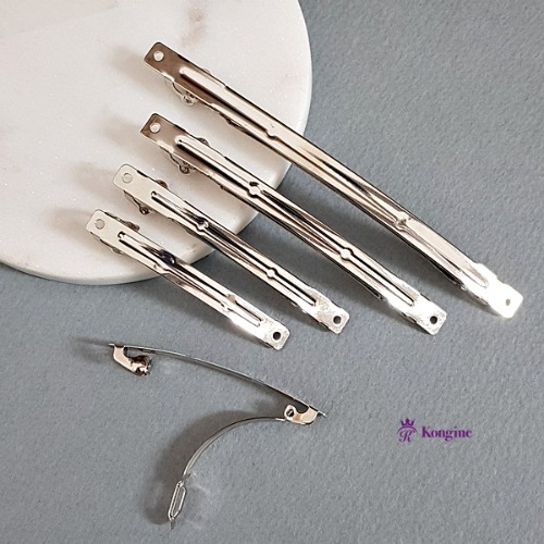 국내제작 얇은 슬림형 긴 자동핀 리본공예 머리핀 DIY 핸드메이드 자동핀 370원