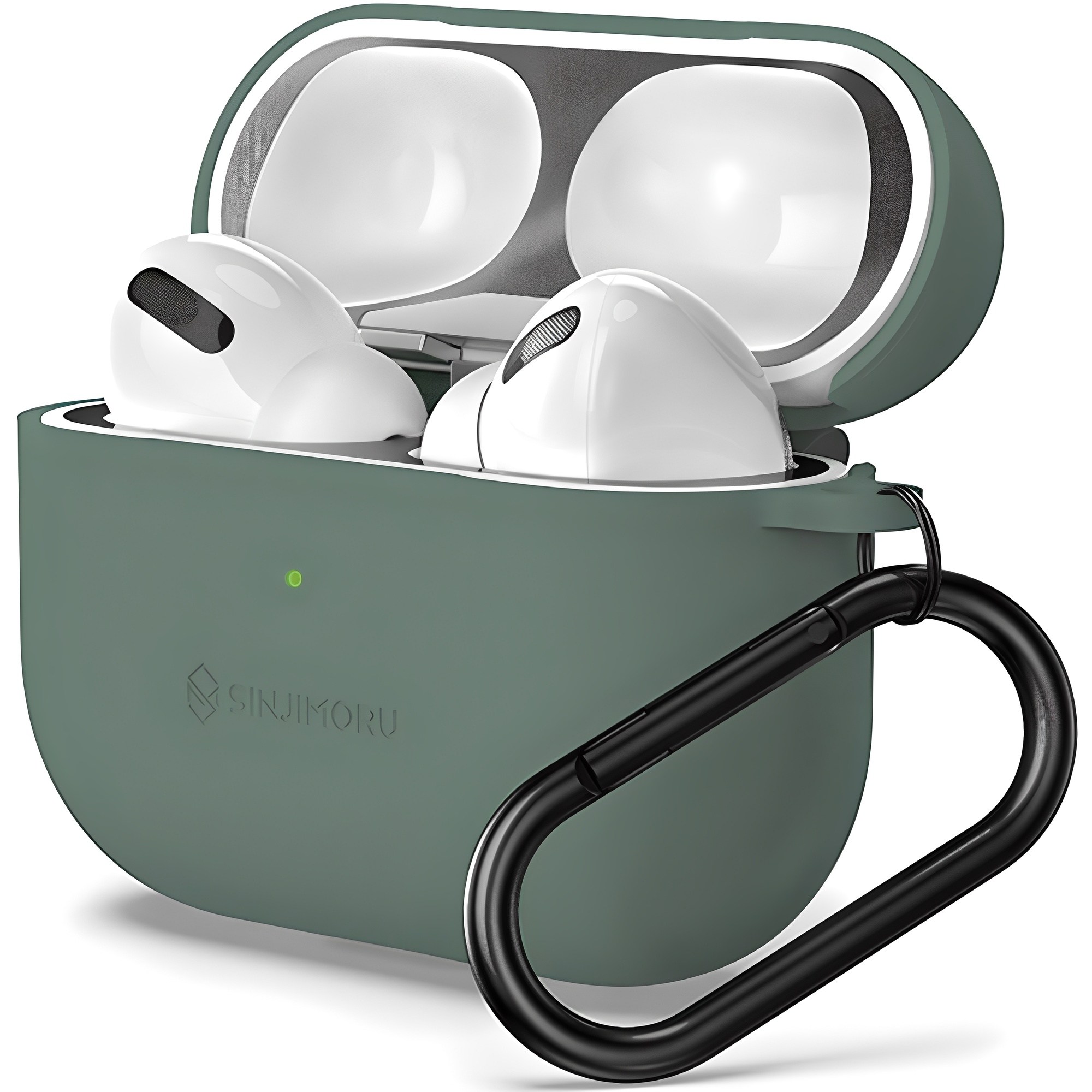 신지모루 고급 3중구조 실리콘 하이브리드 에어팟 케이스 + 철가루 방지 스티커 + 카라비너 세트 9,730원