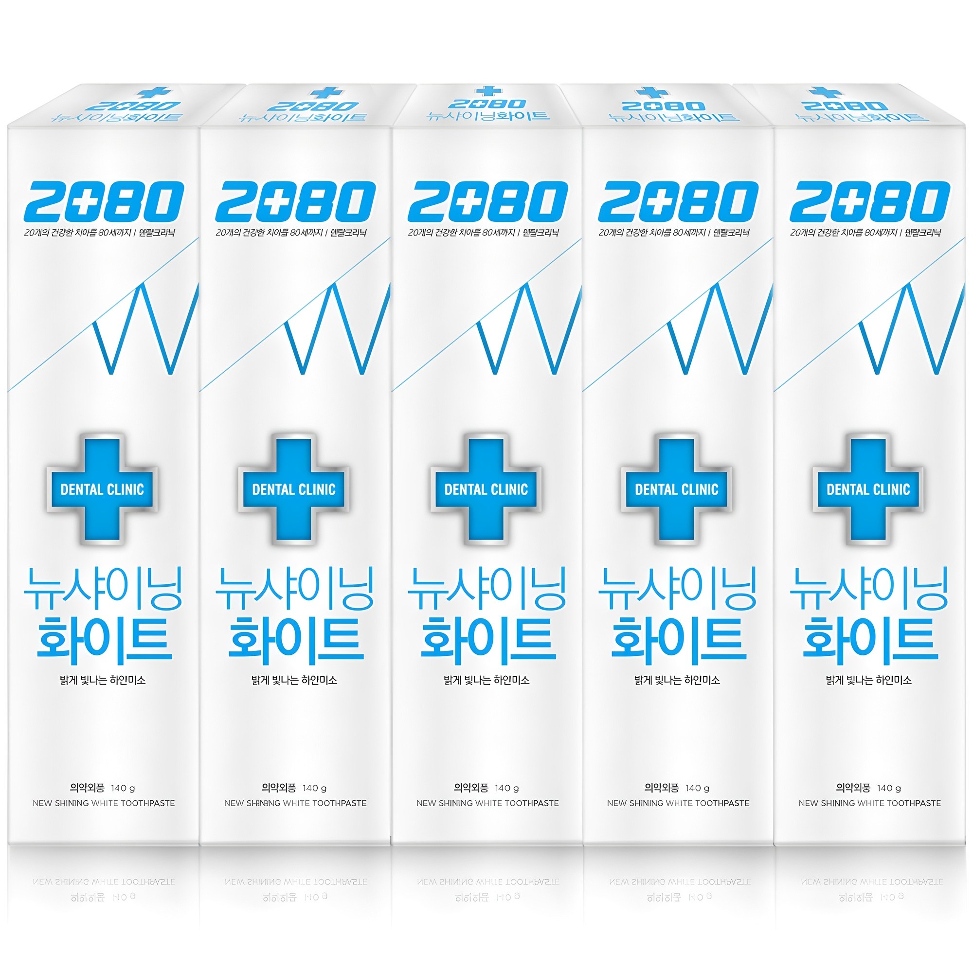 2080 덴탈크리닉 뉴샤이닝 화이트 베이직 치약 6,810원