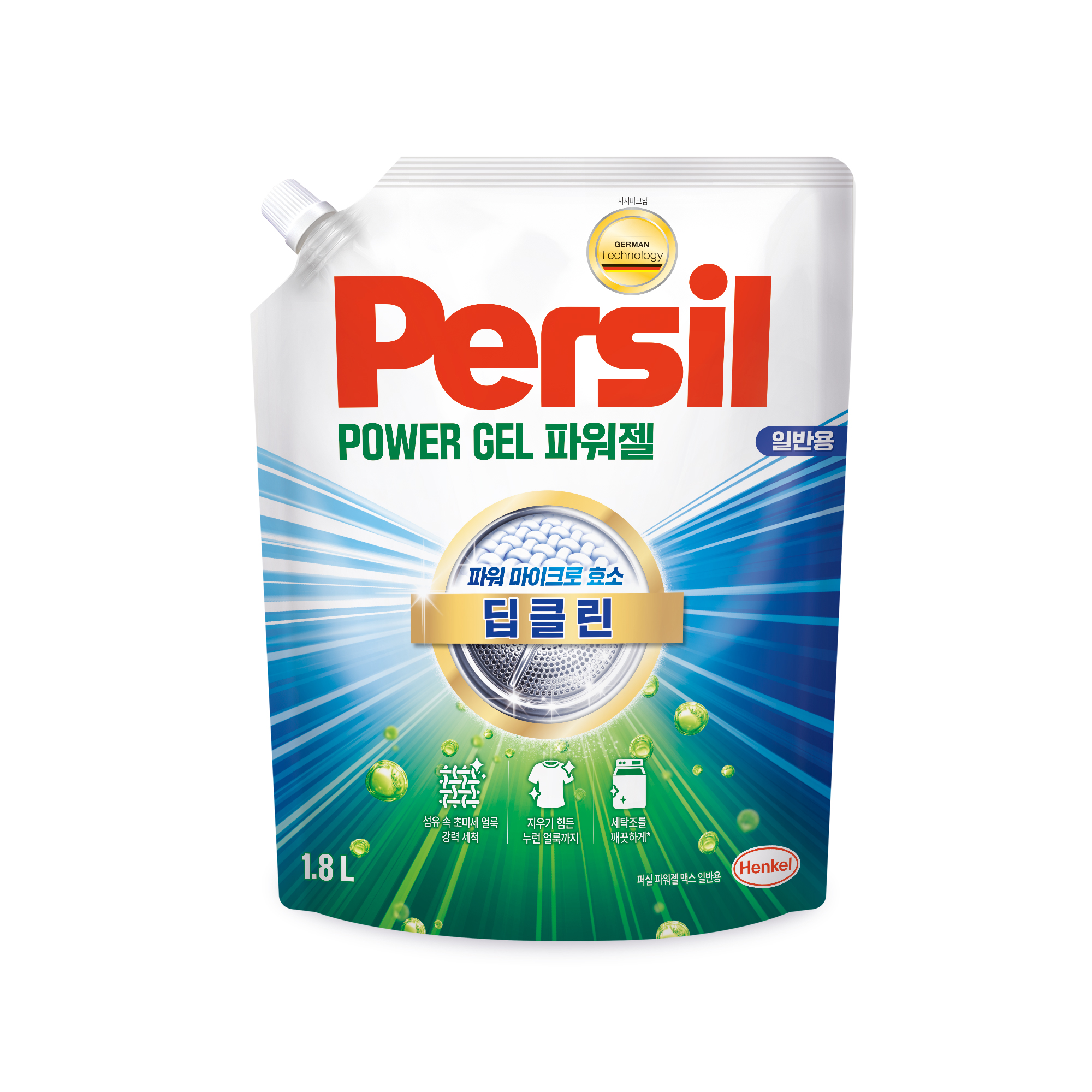 퍼실 딥클린 초미세세탁 파워젤 맥스 일반용 액체세제 리필, 1개, 1.8L 12,100원