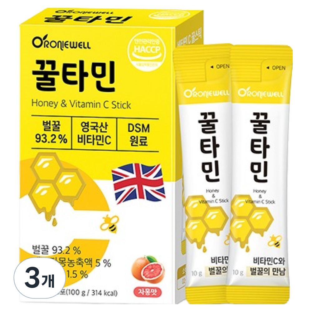 로니웰 꿀타민 자몽맛 10포, 100g, 3박스 28,900원