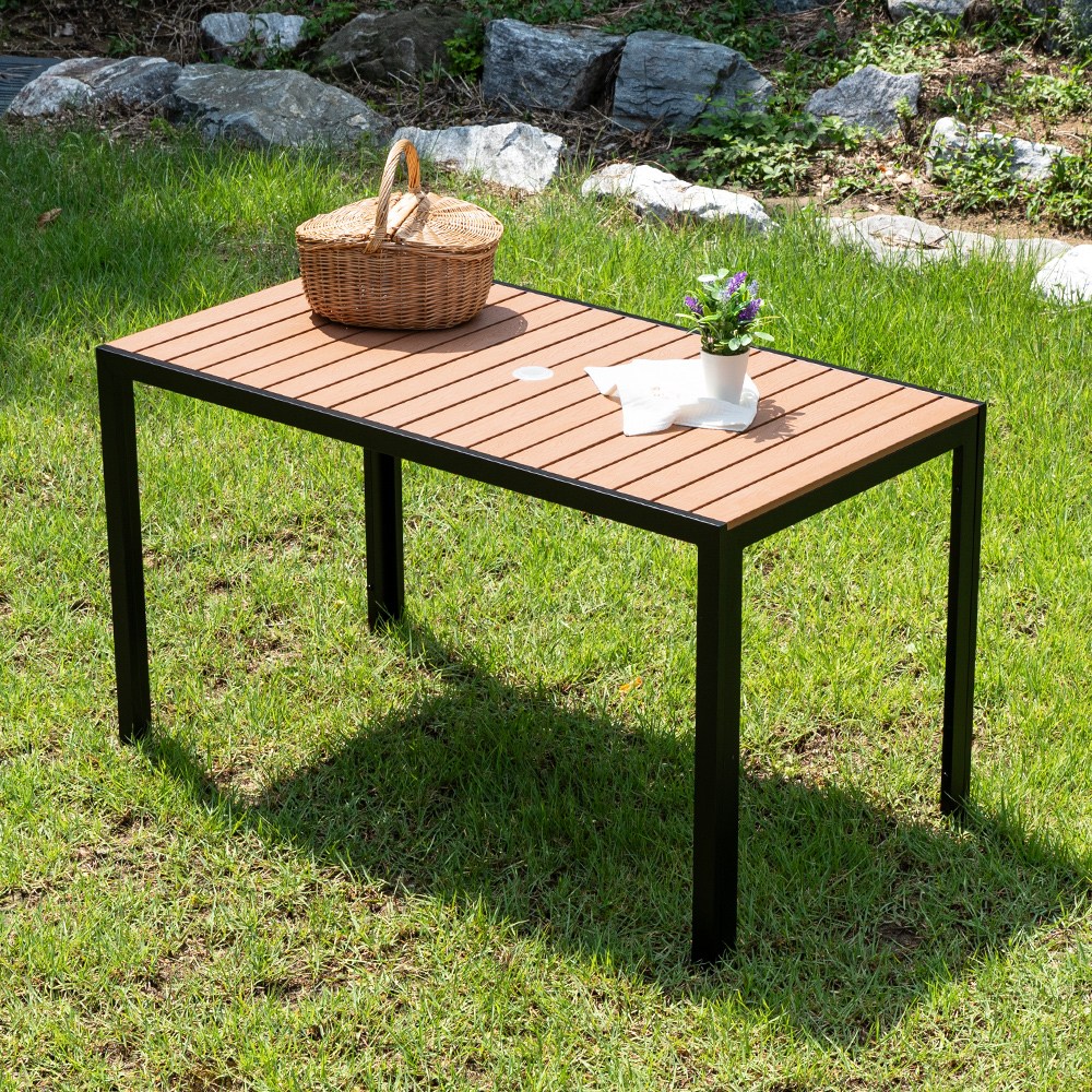 야드니 1300X700 테이블 수지목 야외 카페 정원 간이, 그레이 148,000원