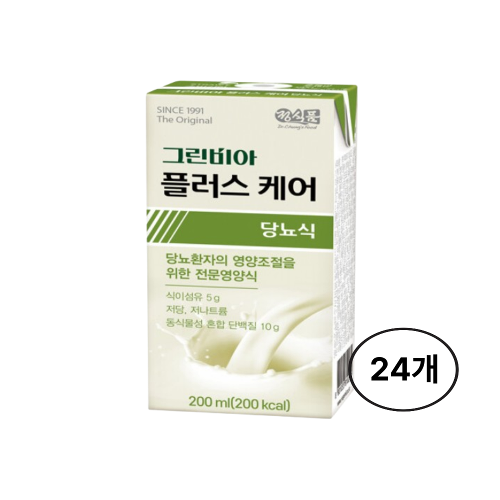 정식품 그린비아 플러스케어 당뇨식 당케어 전문영양식 200ml 24팩 34,000원