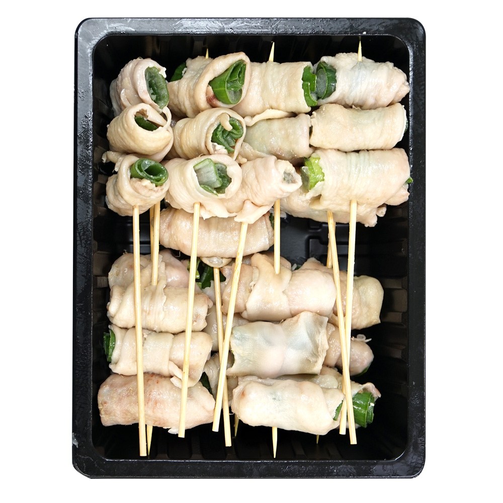 꼬치마트 신제품 닭껍질대파말이 꼬치 공장직영, 10개, 55g 9,500원