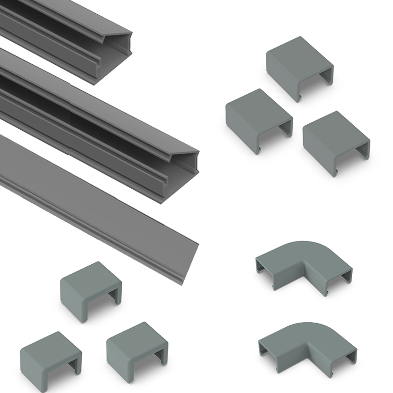 선바로 신개념 일체형 전선 몰딩 1호 1m 3p + 마감캡 1호 3p + 곡선엘보우 1호 2p + 연결캡 1호 3p 세트, 그레이, 1세트 12,520원