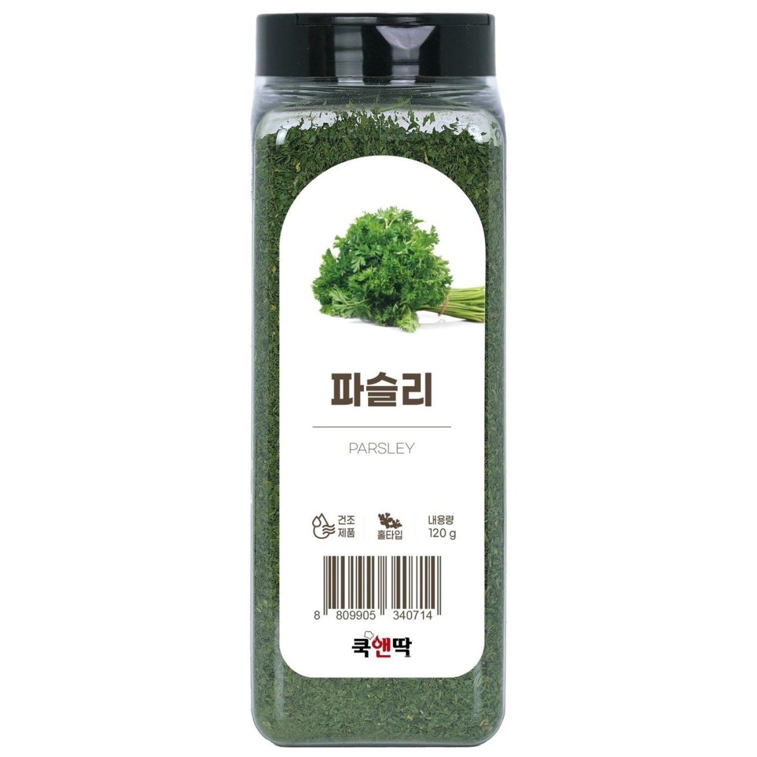 쿡앤딱 파슬리 120g 후레이크 가루 이탈리안 피자 파스타 스테이크 수프 샐러드, 1개, 120g 7,420원
