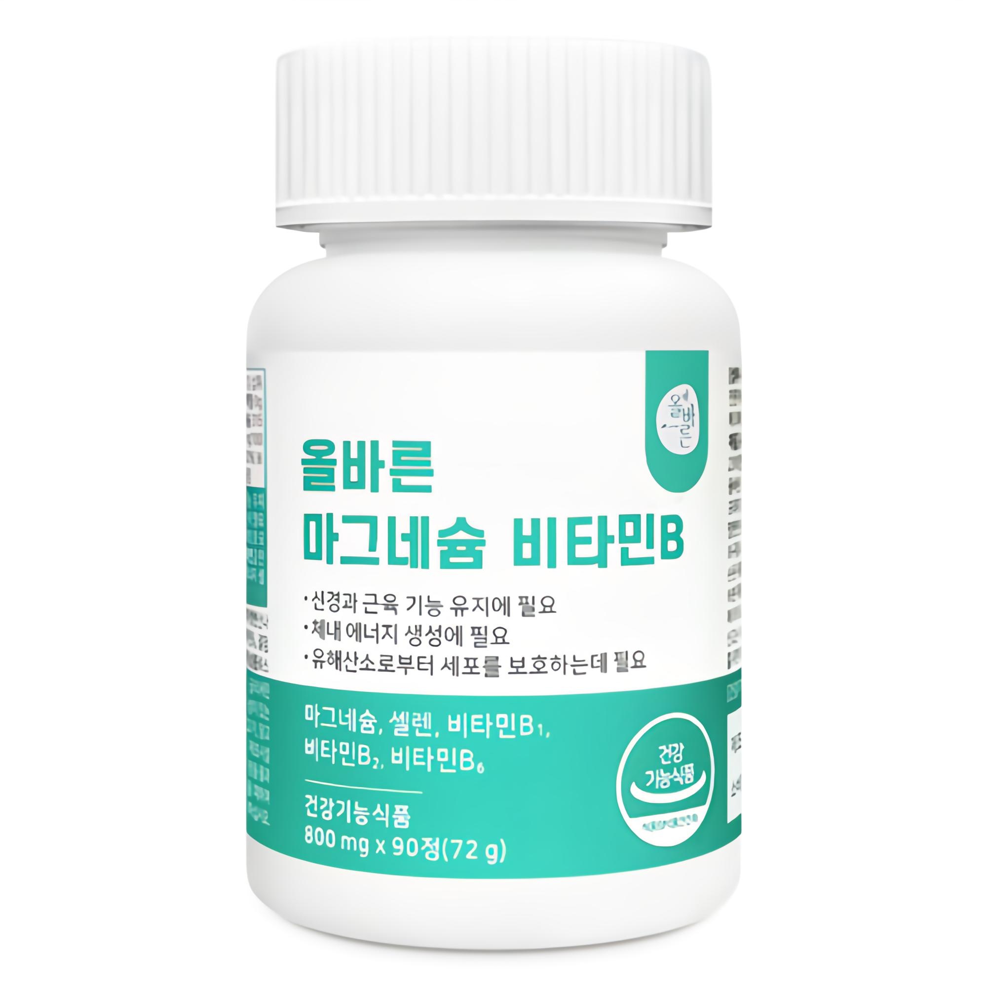 올바른건강식품 마그네슘 비타민B 72g, 90정, 1개 9,300원