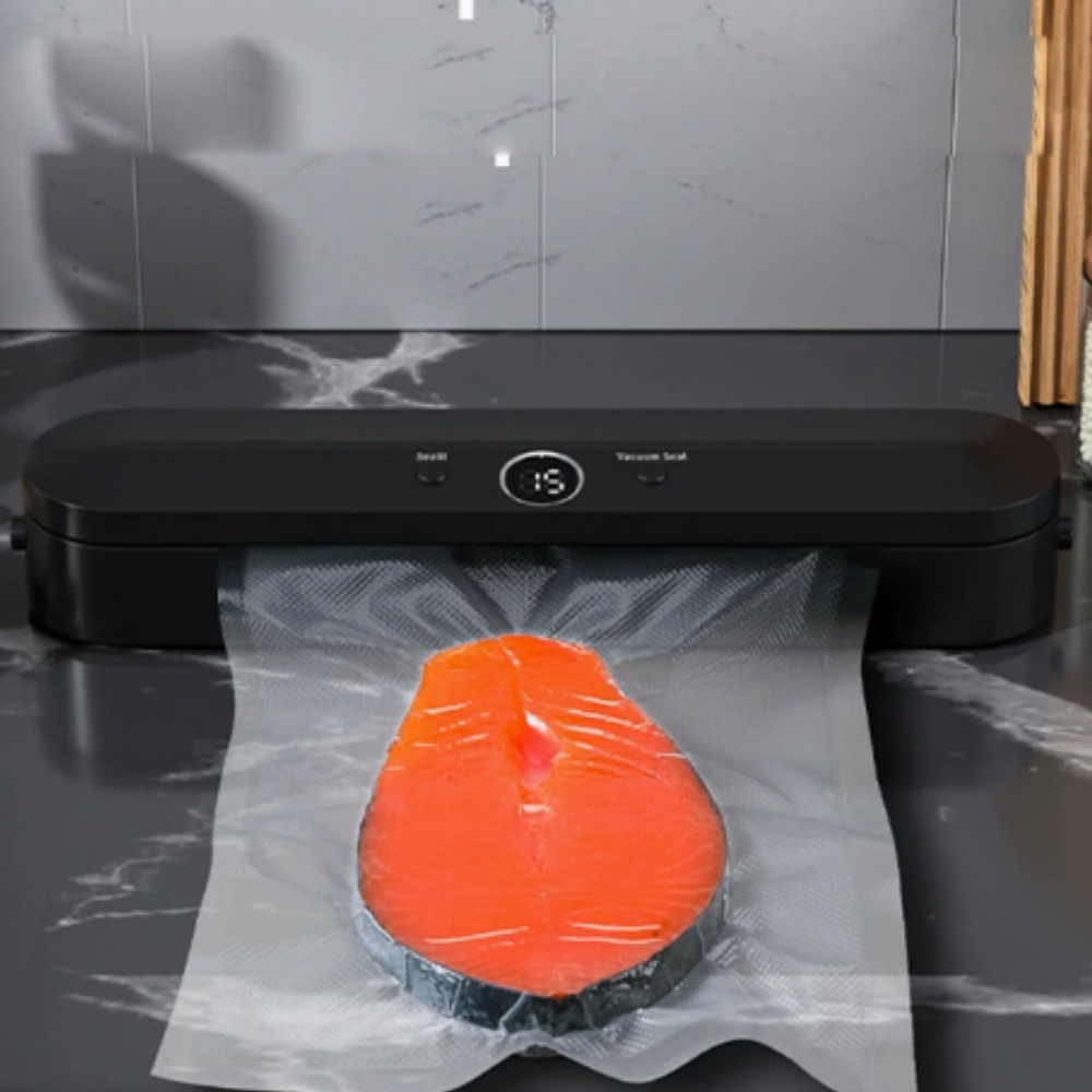 자칠 전자동 진공실링기 가정용 진공신선도유지기 실링기 습식건식포장기, 618블랙 + 비닐봉지 10장 25,880원