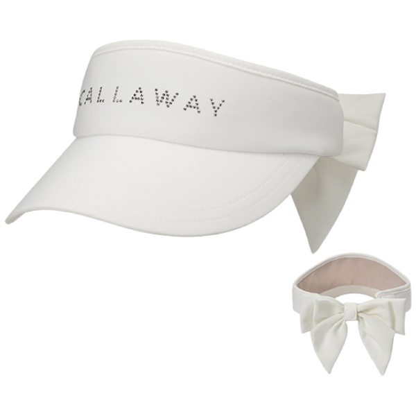 캘러웨이 2026 우먼스 크리스탈 바이저 여성용 골프모자 화이트, 단품 36,000원