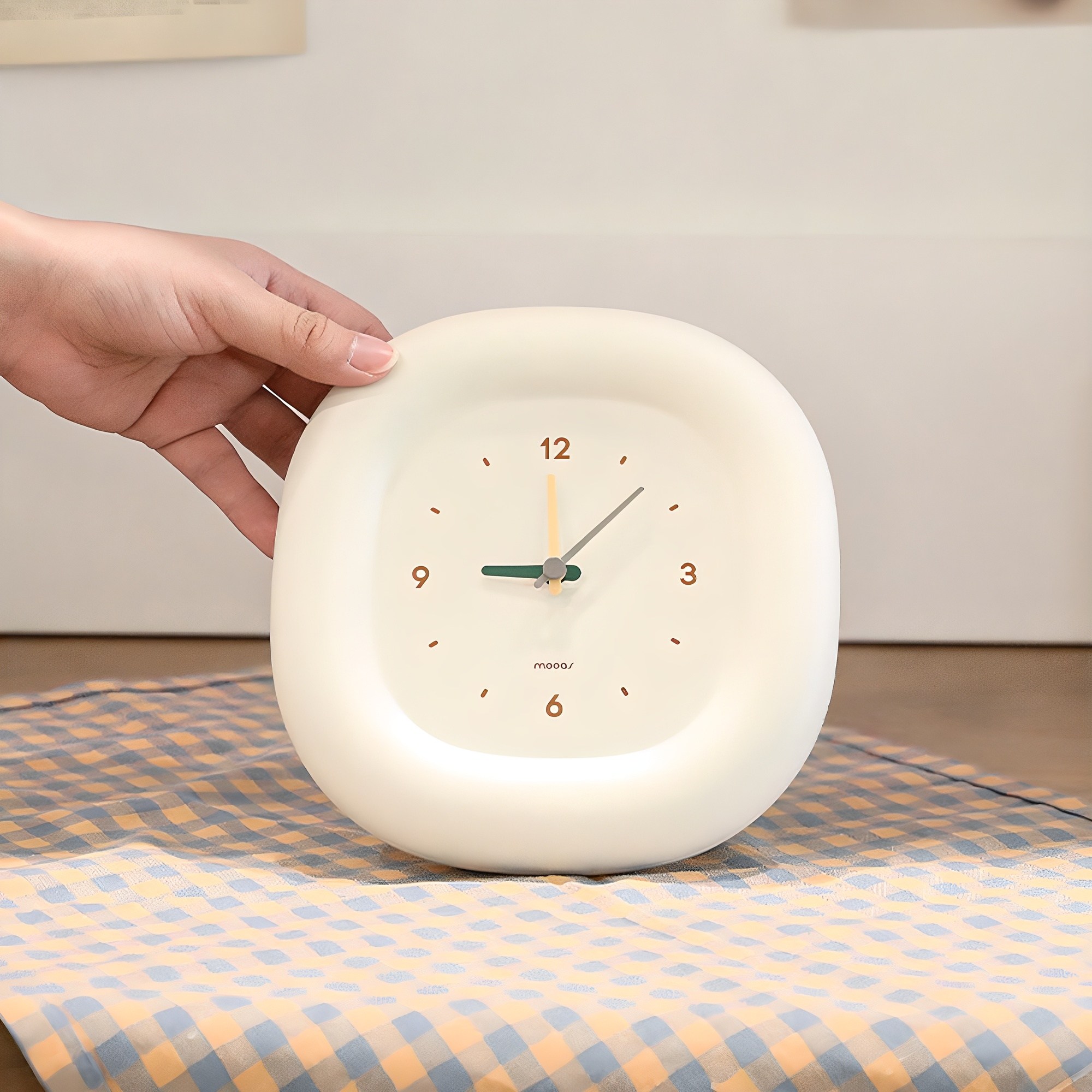 무아스 마시멜로 미니 무소음 시계, 아이보리 19,800원