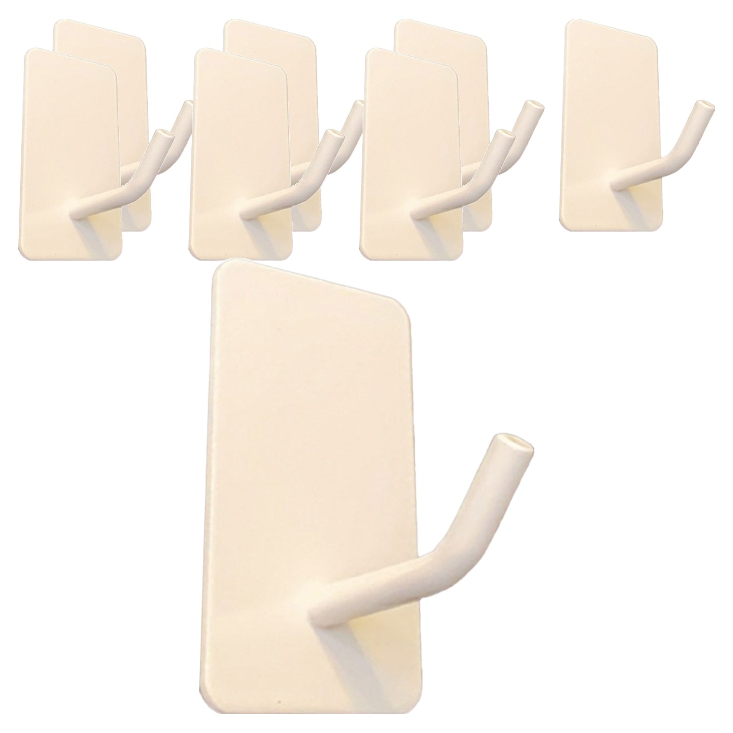 앞날창창 무타공 접착식 스텐 직사각 후크걸이, 화이트, 8개 8,670원