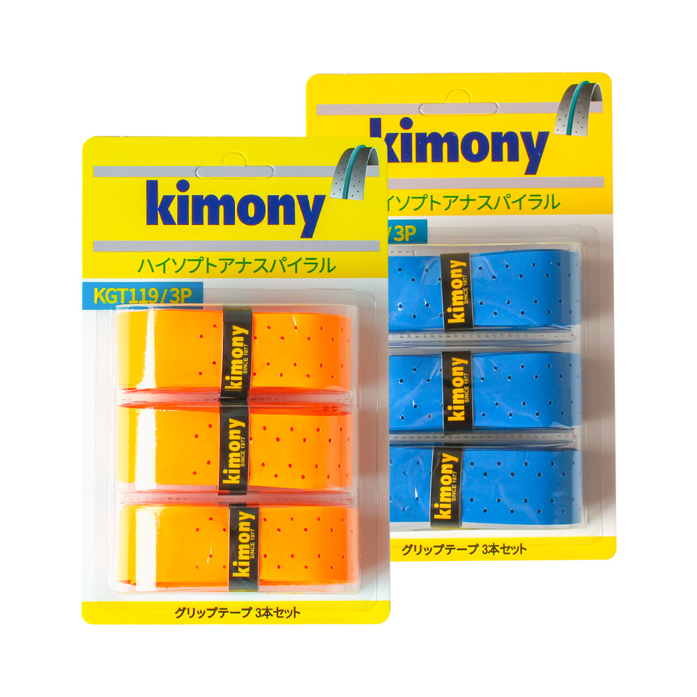 키모니 하이소프트 홀 스파이럴 배드민턴 그립 KGT119 2종 x 3p 세트, 오렌지, 블루, 1세트 12,760원