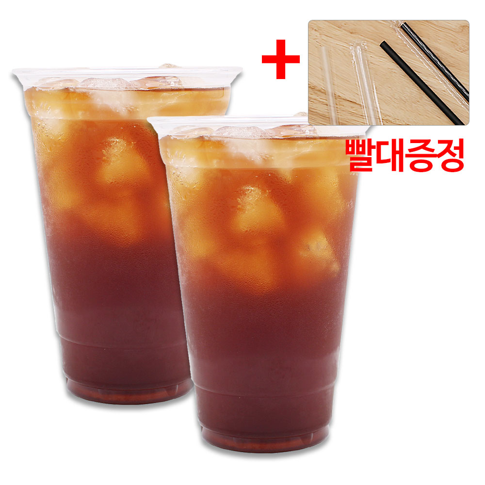 이룸팩_92파이16온스 PET투명컵1000개 아이스컵 테이크아웃컵+개별빨대 100개 49,910원