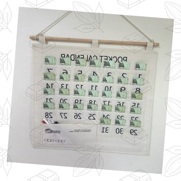 벽걸이 포켓 달력 저축 챌린지 용돈 관리 현금 보관함 생활 습관 형성 가정용 목표 달성 도구 13,850원