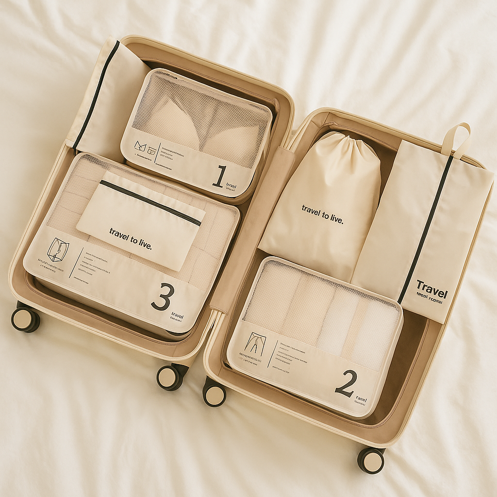 오피모 깔끔정리 여행용 파우치 7종 세트 14,500원